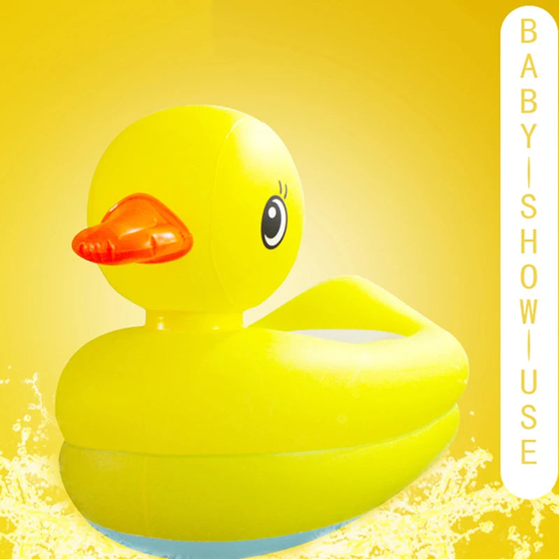 Infant Cartoon Inflatable Duck Bathing Pool Play Water Pit Bathing Basin Suitable For 0-6 Years Old Baby Inflatable Water Pool