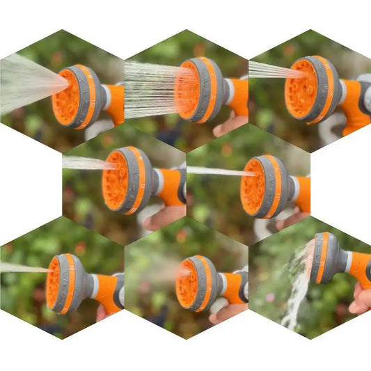 Spray Nozzles For Garden Hose Water Pipe Sprayer High Pressure Hose Nozzle Handheld Gardening Tools 8 Adjustable Spray Patterns