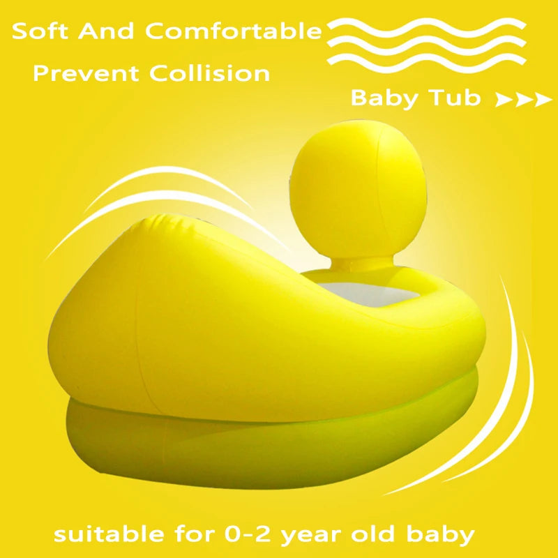 Infant Cartoon Inflatable Duck Bathing Pool Play Water Pit Bathing Basin Suitable For 0-6 Years Old Baby Inflatable Water Pool