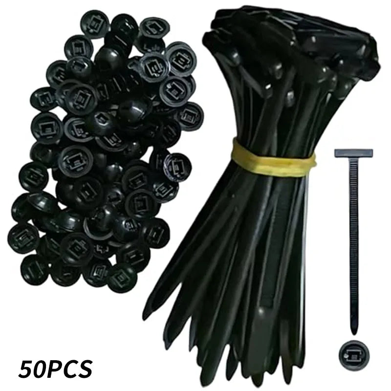 Self-locking Nylon Universal Cable Tie Buckle Household Plastic Fixed Strap Iron Cable Gap Car Instrument Zip Ties 20/50/100pcs
