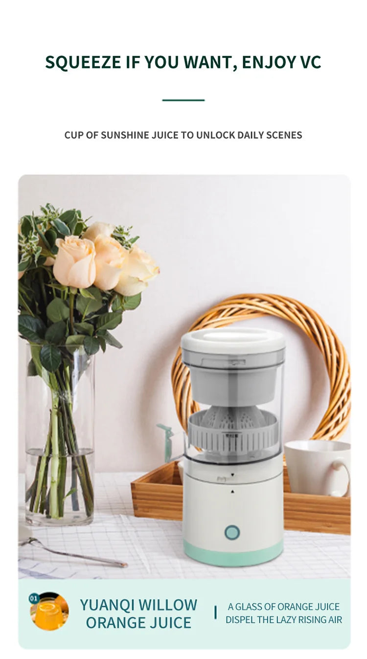 Wireless Juicer Automatic Orange Lemon Juicer USB Charge Juice Separator Portable Fruit Extractor Squeezer Pressure Juicers