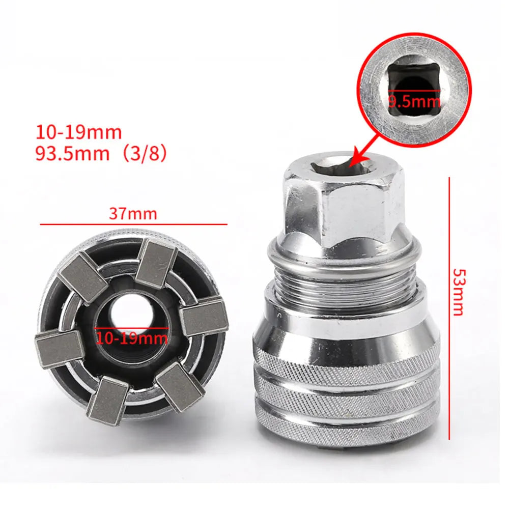 Universal Sleeve Adaptive Socket Wrench Set 3/8 Inch 10-19mm Drive Wrench Repair Tools