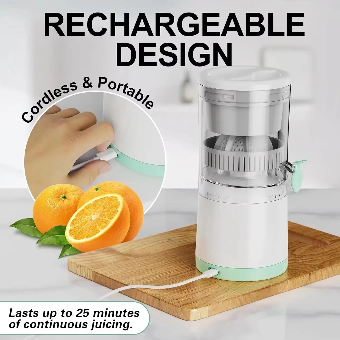 Wireless Juicer Automatic Orange Lemon Juicer USB Charge Juice Separator Portable Fruit Extractor Squeezer Pressure Juicers
