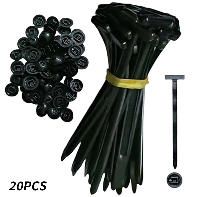 Self-locking Nylon Universal Cable Tie Buckle Household Plastic Fixed Strap Iron Cable Gap Car Instrument Zip Ties 20/50/100pcs