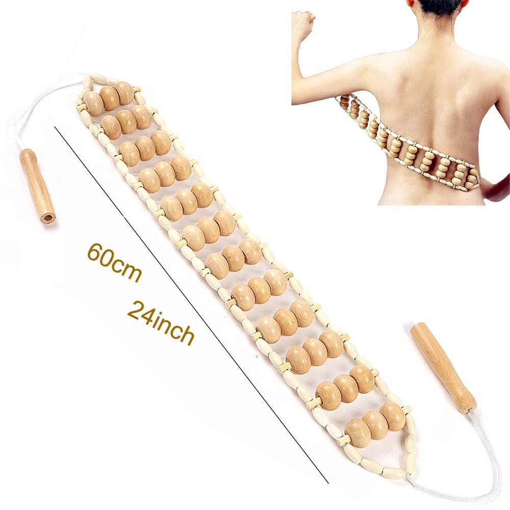 Wood Massage Tools Gua Sha Board Handheld Wooden Scraper Massage Rolls Lymphatic Drainage Tool for Release Cellulite Sore Muscle