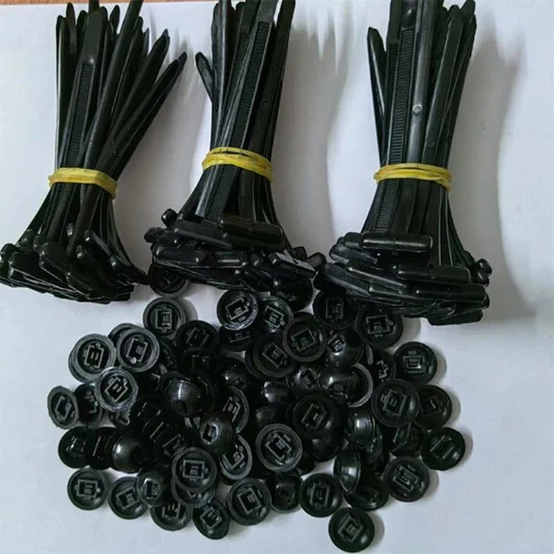Self-locking Nylon Universal Cable Tie Buckle Household Plastic Fixed Strap Iron Cable Gap Car Instrument Zip Ties 20/50/100pcs