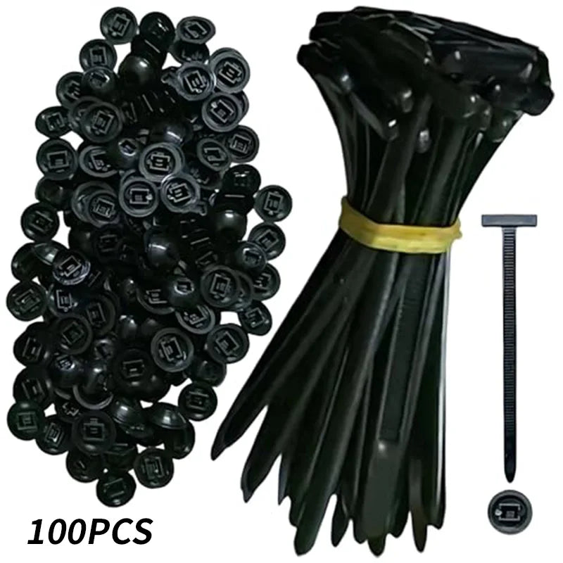 Self-locking Nylon Universal Cable Tie Buckle Household Plastic Fixed Strap Iron Cable Gap Car Instrument Zip Ties 20/50/100pcs