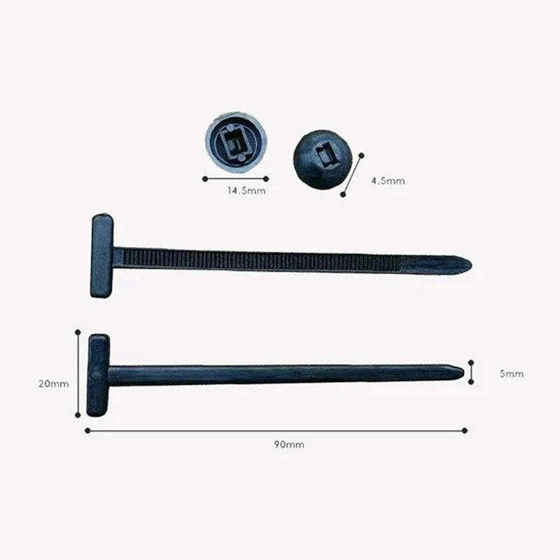 Self-locking Nylon Universal Cable Tie Buckle Household Plastic Fixed Strap Iron Cable Gap Car Instrument Zip Ties 20/50/100pcs